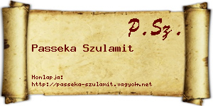 Passeka Szulamit névjegykártya